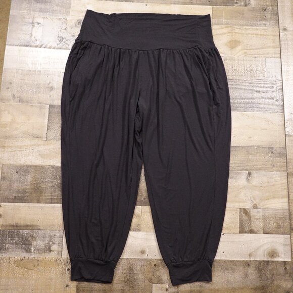 Athleta Studio Jogger Women’s Size 3X Black Modal Spandex Lounge Pants 28" - Picture 1 of 13